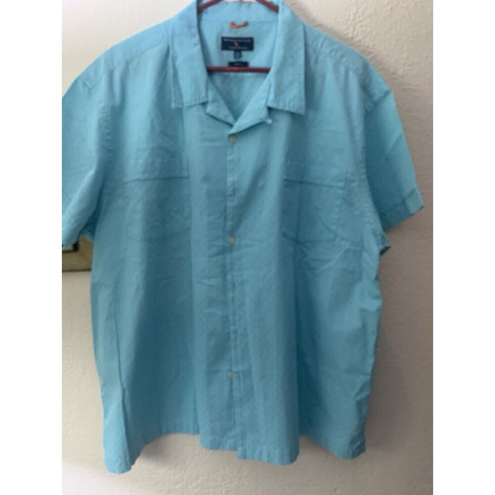 Margaritaville Island Reserve Cudjoe Teal Short Sleeve Shirt Men's Sz 2xx Beachy